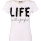White Cotton Women T-Shirt