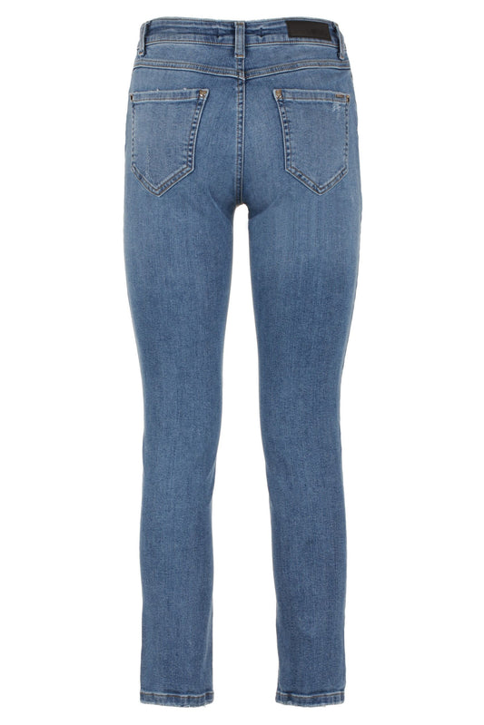 Blue Cotton Women Jeans
