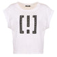 White Cotton Women T-Shirt
