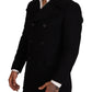 Elegant Black Double Breasted Wool Jacket