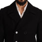 Elegant Double Breasted Wool-Blend Pea Coat