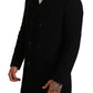Elegant Double-Breasted Black Coat