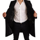 Elegant Double-Breasted Black Coat