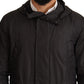 Chic Hooded Blouson Coat in Timeless Black