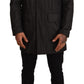 Chic Hooded Blouson Coat in Timeless Black