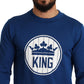 Royal Crown Motive Crewneck Sweater