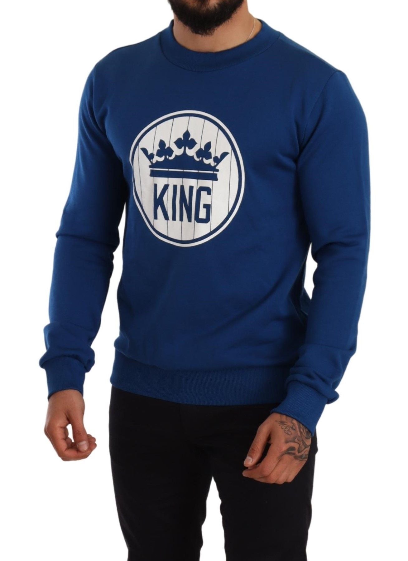 Royal Crown Motive Crewneck Sweater