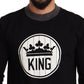 Regal Crown Crewneck Cotton Sweater