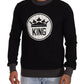 Regal Crown Crewneck Cotton Sweater