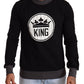 Regal Crown Crewneck Cotton Sweater