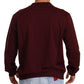 Elegant Bordeaux Crown Motive Sweater
