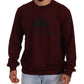 Elegant Bordeaux Crown Motive Sweater