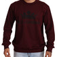 Elegant Bordeaux Crown Motive Sweater