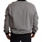 Regal Crown Printed Gray Cotton Sweater