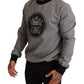 Regal Crown Printed Gray Cotton Sweater
