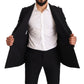 Elegant Black Two-Piece Wool Suit