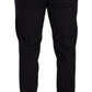 Elegant Dark Blue Three Piece Wool Blend Suit