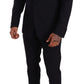 Elegant Dark Blue Three Piece Wool Blend Suit