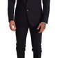Sumptuous Blue Patterned Martini Suit