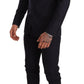 Sumptuous Blue Patterned Martini Suit