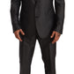 Elegant Gray Martini Slim Fit Silk-Wool Suit
