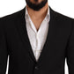 Elegant Striped Black 2 Piece Slim Fit Suit
