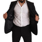 Elegant Striped Black 2 Piece Slim Fit Suit