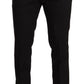 Elegant Striped Black 2 Piece Slim Fit Suit