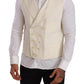 Elegant Cream Woolen Double-Breasted Vest