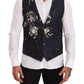Elegant Floral Silk-Blend Mens Vest