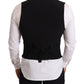 Elegant Black Striped Formal Dress Vest