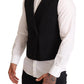Elegant Black Wool Dress Vest