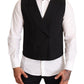 Elegant Black Wool Dress Vest