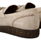 Elegant Cream Suede Espadrille Sneakers