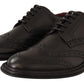 Elegant Black Leather Derby Shoes