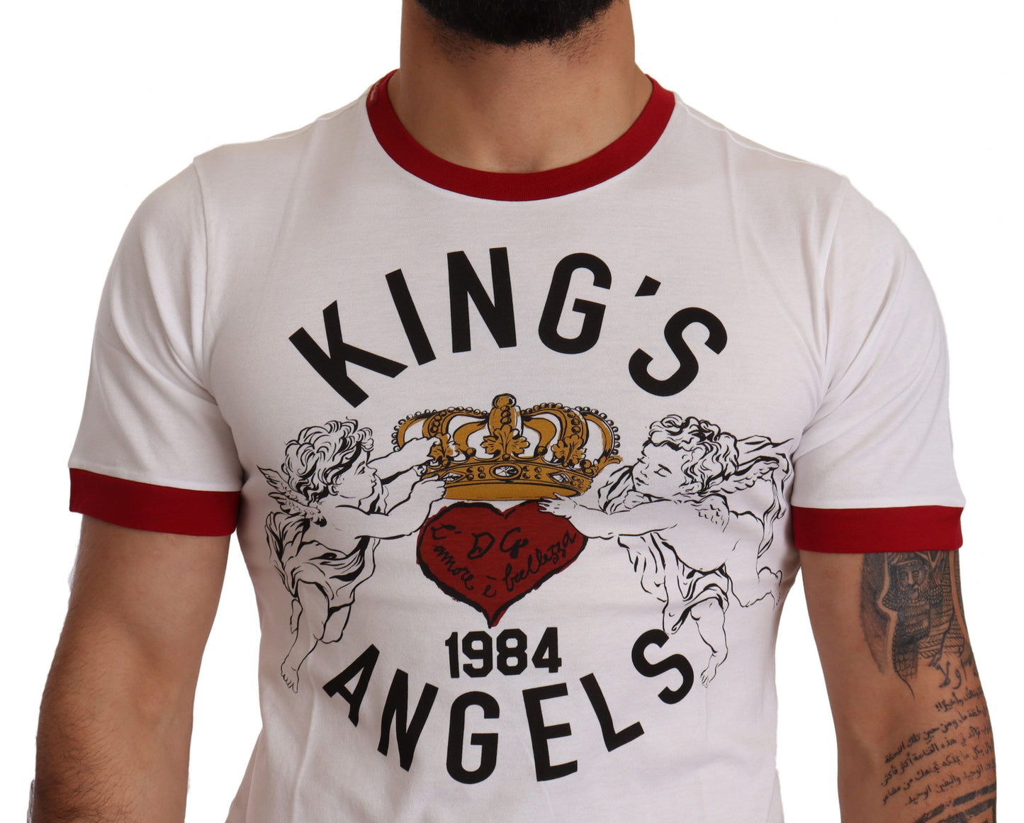 Exquisite Angelic Motif Cotton T-Shirt