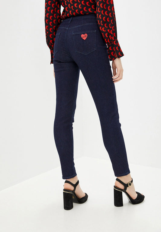 Blue Cotton Women Jeans