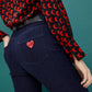 Blue Cotton Women Jeans