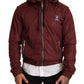Maroon Luxury Zip Sweater with Hood