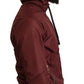 Maroon Luxury Zip Sweater with Hood