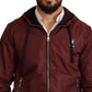 Maroon Luxury Zip Sweater with Hood