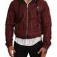 Maroon Luxury Zip Sweater with Hood