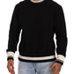 Elegant Monochrome Crew Neck Sweatshirt