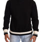 Elegant Monochrome Crew Neck Sweatshirt