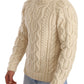 Off White Alpaca Wool Turtleneck Sweater