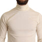 Cream Cashmere Turtleneck Sweater