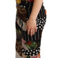 Multicolor Silk-Blend Sheath Dress