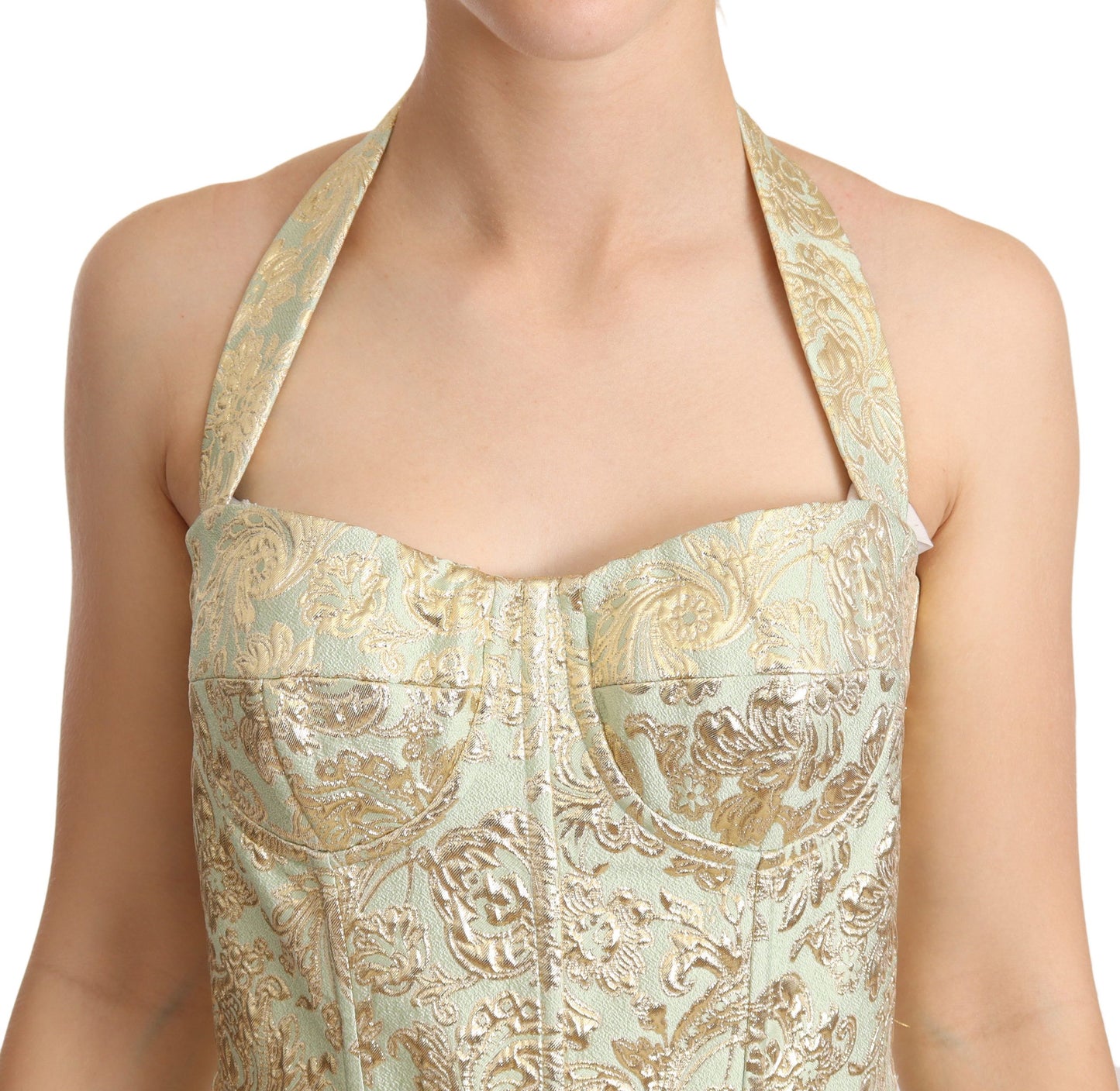 Elegant Jacquard Midi A-Line Dress
