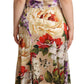 Elegant Floral One-Shoulder Silk Dress