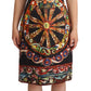 Elegant Floral Sheath Linen Dress